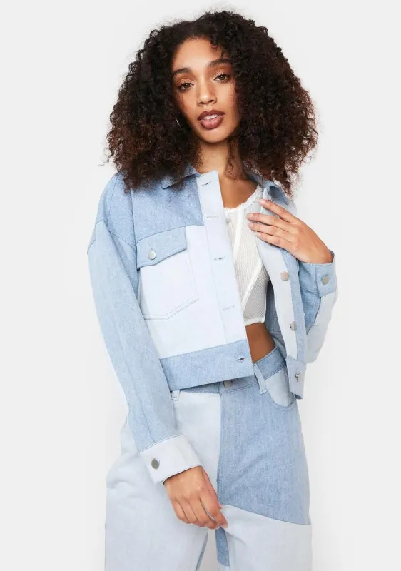 Applause Please Two Tone Denim Jacket sold by Dolls Kill