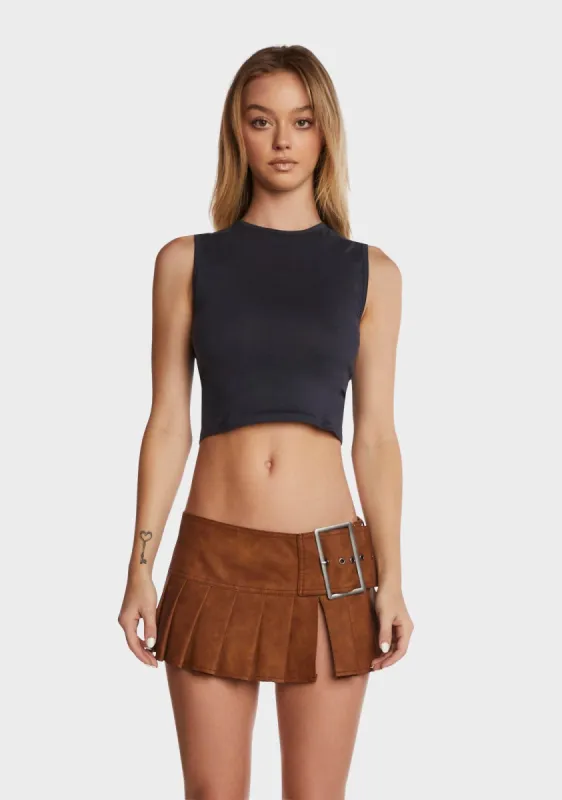 Monlo Vest Top - Blue sold by Dolls Kill