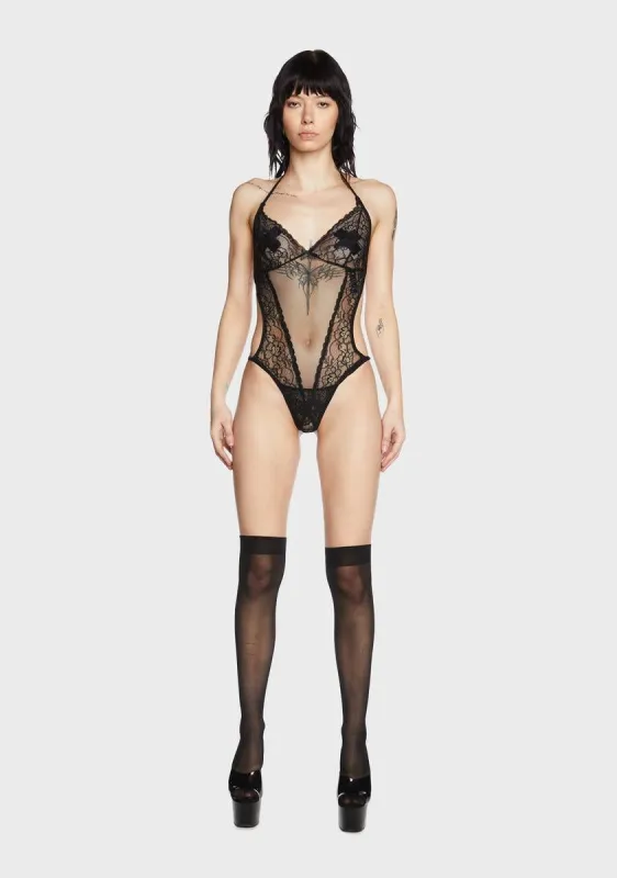 Get To The Point Lace Bodysuit sold by Dolls Kill