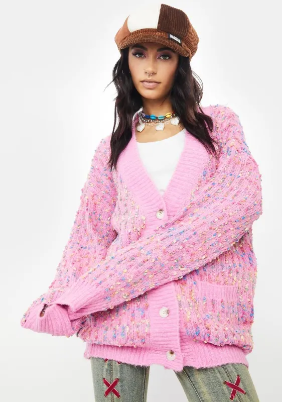 Life In Color Oversized Cardigan sold by Dolls Kill