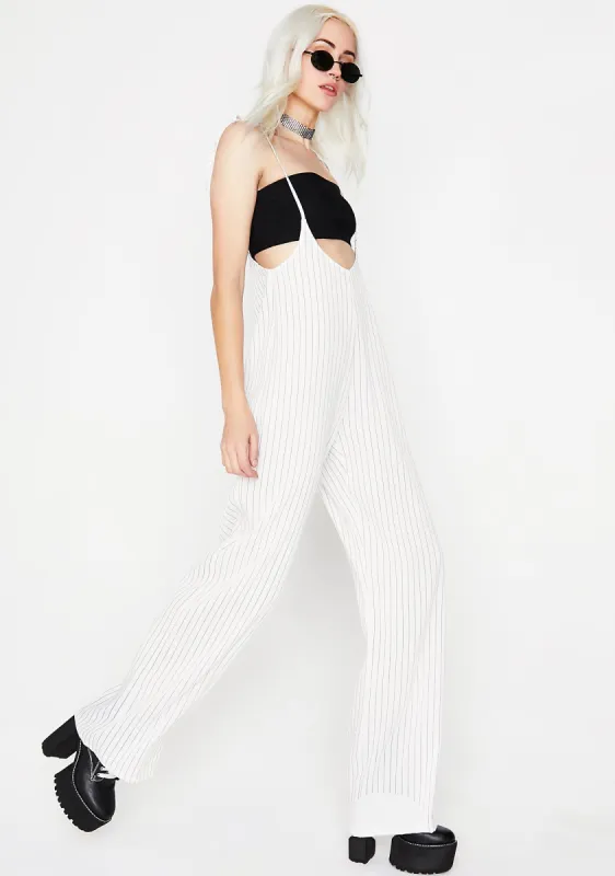 Lucky Strike Striped Jumpsuit sold by Dolls Kill
