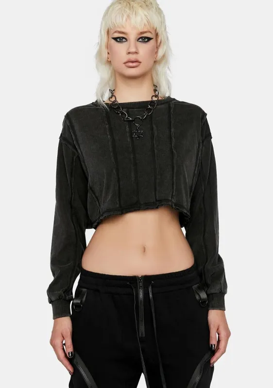 Flanger Paneled Long Sleeve Tee sold by Dolls Kill