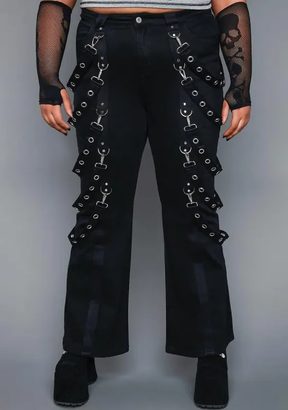 Plus Wreak Havoc Flared Pants sold by Dolls Kill