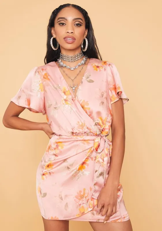 Out On The Town Satin Mini Dress sold by Dolls Kill