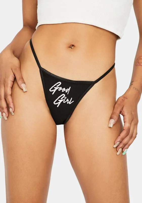 Good Girl Thong Undies sold by Dolls Kill