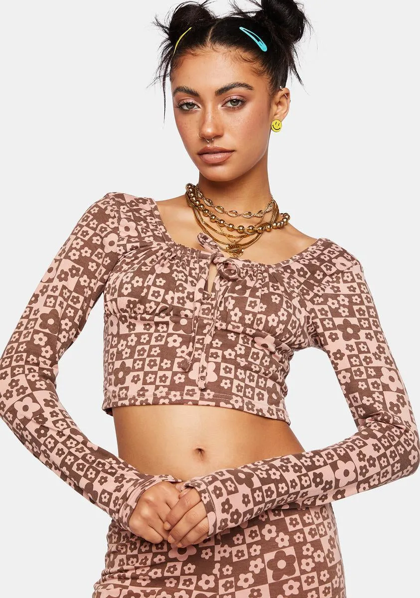 Floral Crop Top sold by Dolls Kill