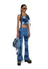 Raise The Vibration Patchwork Denim Flares sold by Dolls Kill