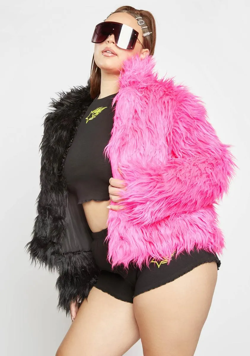 Real Sweet Balancing Act Faux Fur Jacket sold by Dolls Kill product image thumbnail 2