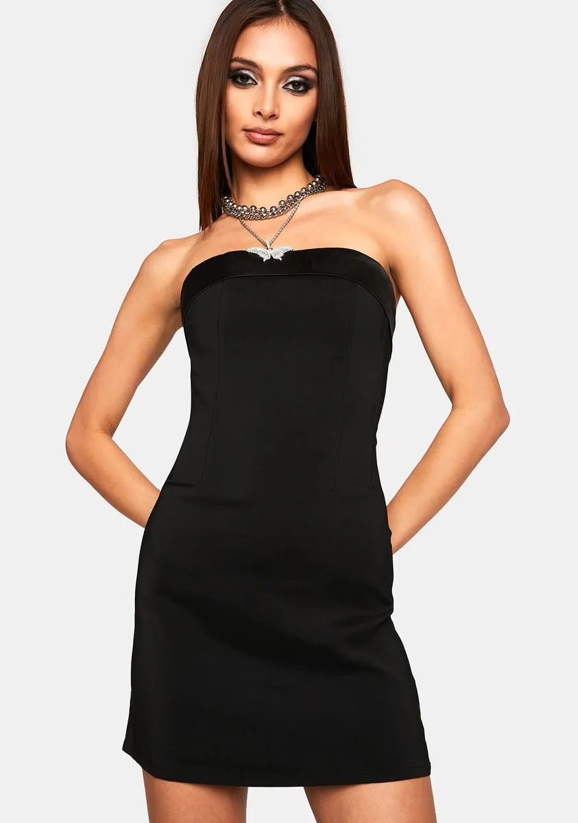 Dark Some Hearts Strapless Bodycon Dress sold by Dolls Kill