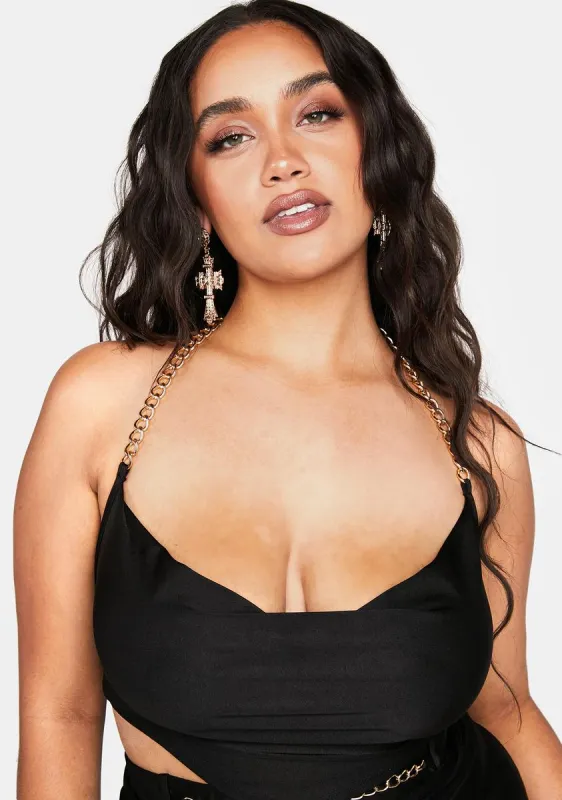 Plus Cowl At Me Halter Top sold by Dolls Kill