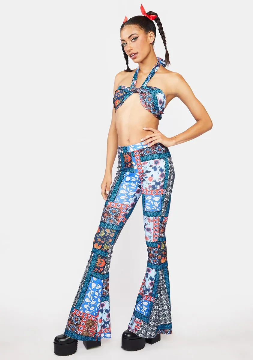Cheers To That Patchwork Pants Set sold by Dolls Kill