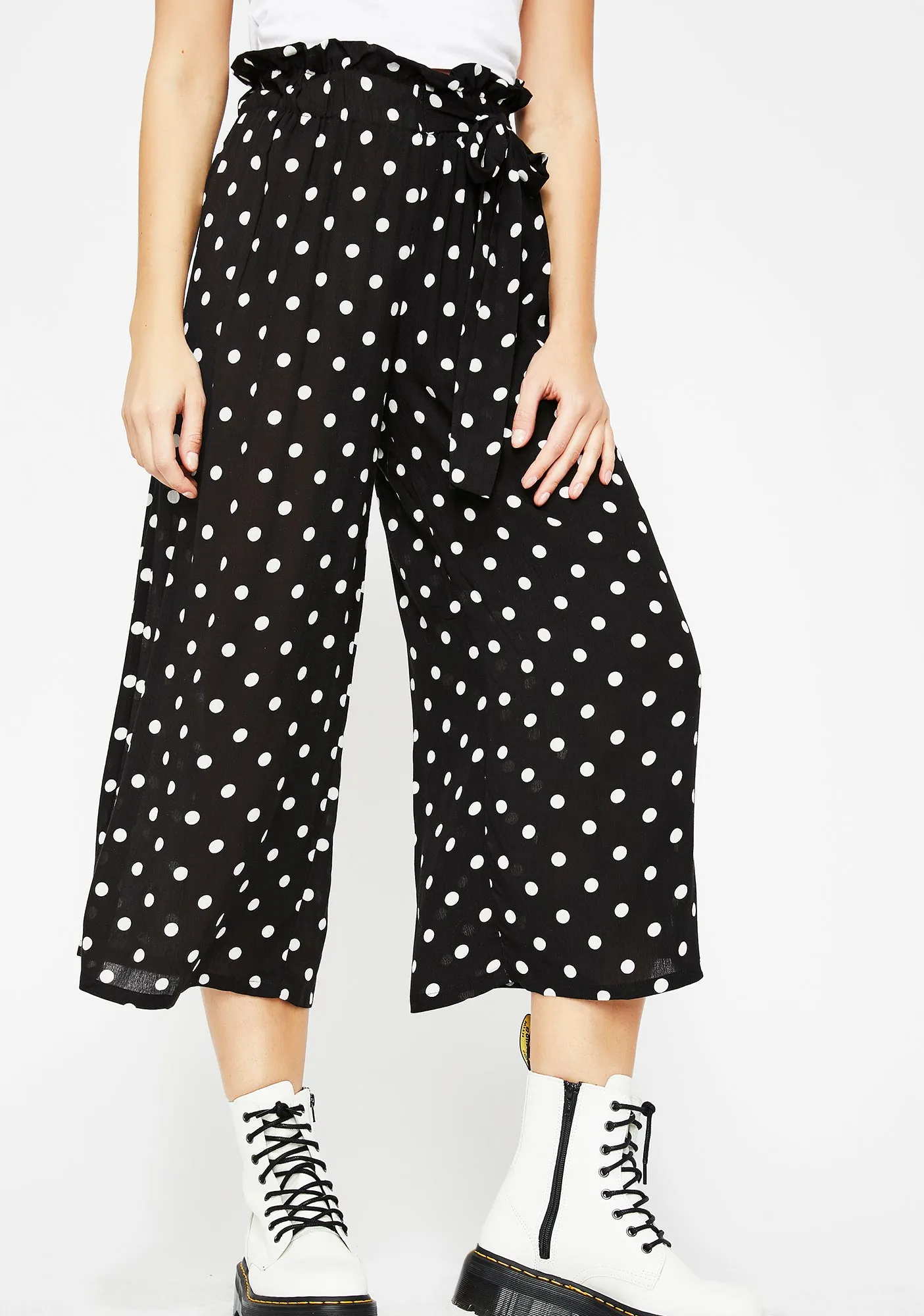 On The Dot Cropped Pants sold by Dolls Kill