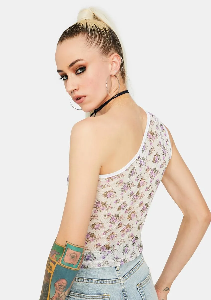 She's No Wallflower Mesh Crop Top sold by Dolls Kill product image thumbnail 4