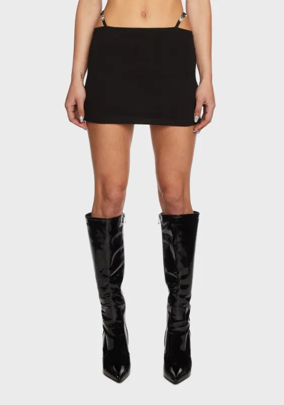 Kenna Strap Low Rise Mini Skirt sold by Dolls Kill