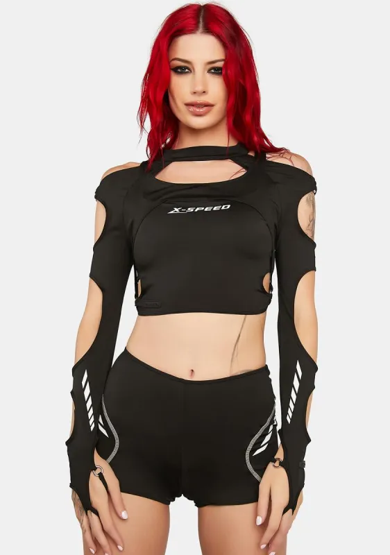 X-Speed Cut-Out Top sold by Dolls Kill