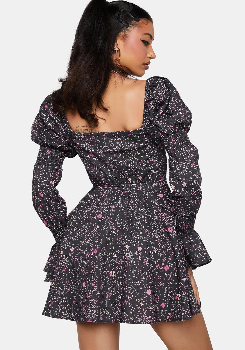 The Black Floral June Dress sold by Dolls Kill product image thumbnail 4