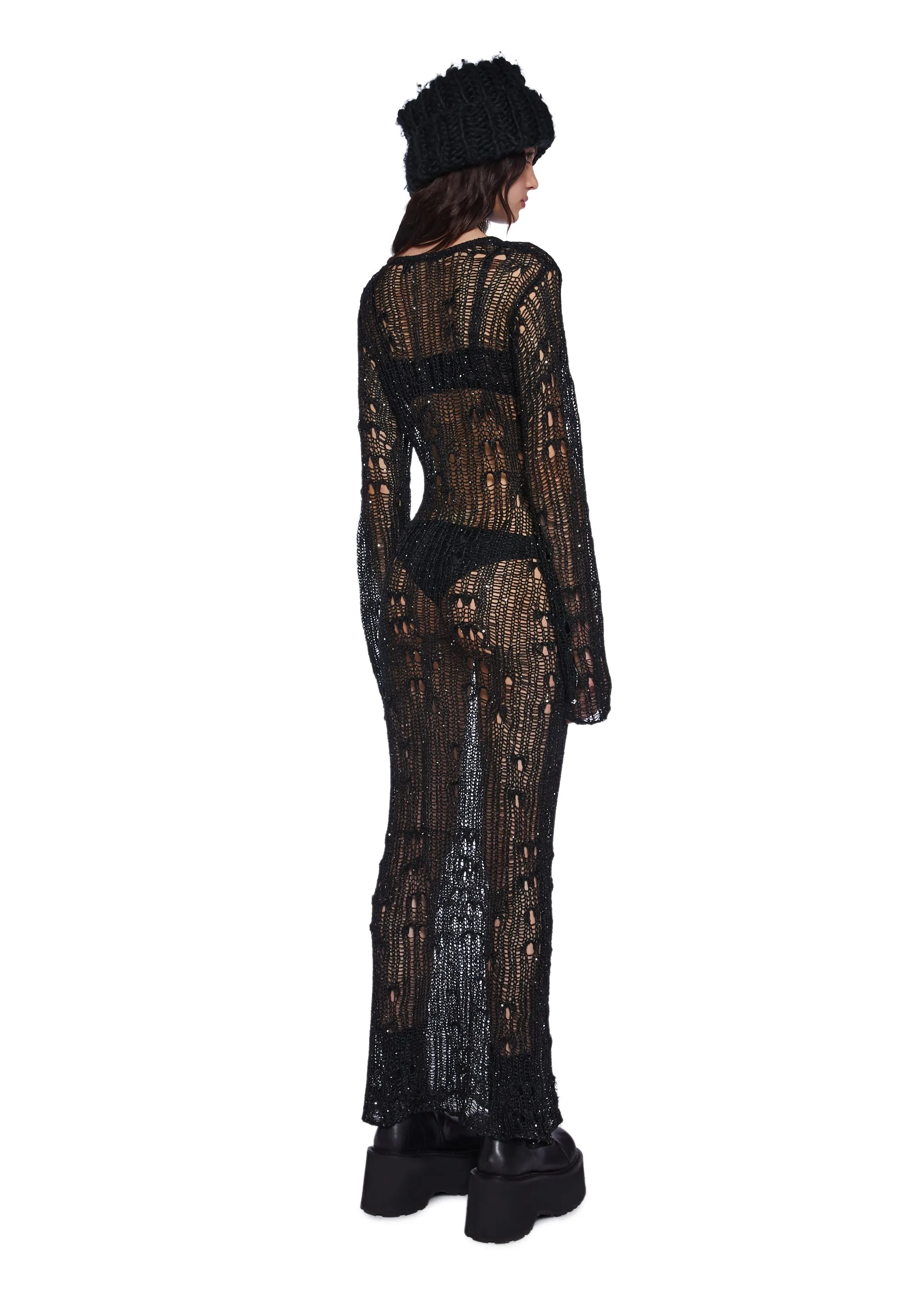 Siren Sequin Maxi Dress sold by Dolls Kill product image thumbnail 4