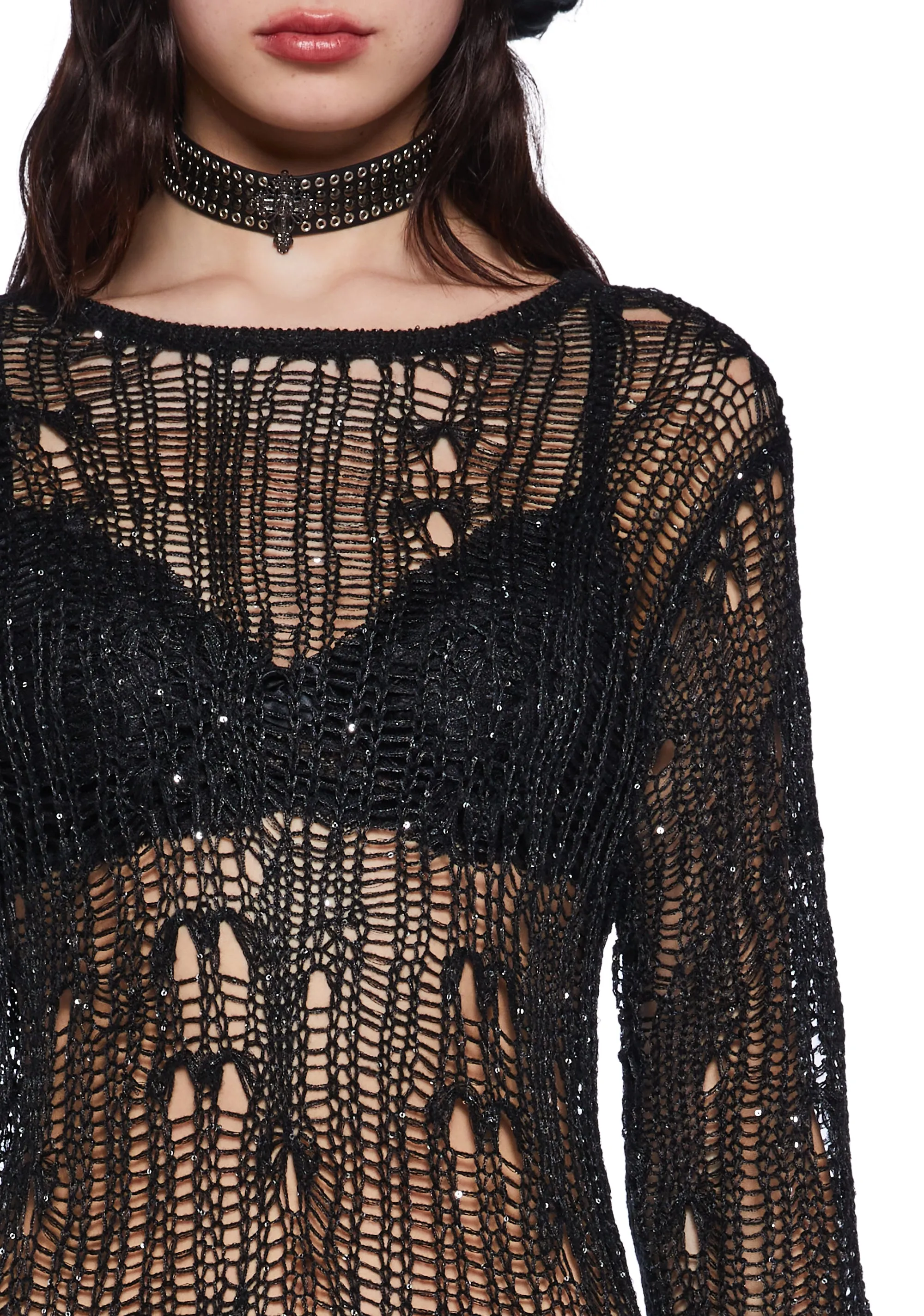 Siren Sequin Maxi Dress sold by Dolls Kill product image thumbnail 2