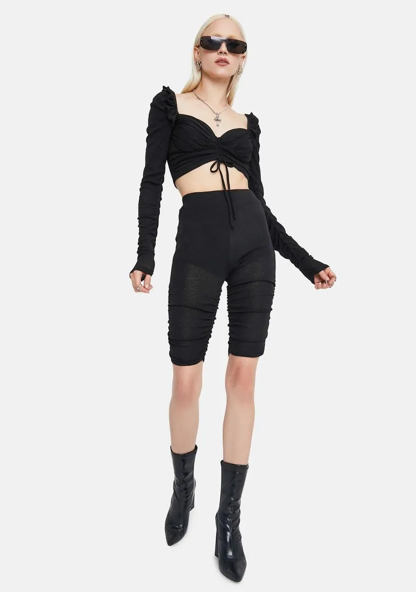 Be My Wifey Ruched Crop Top sold by Dolls Kill product image thumbnail 3