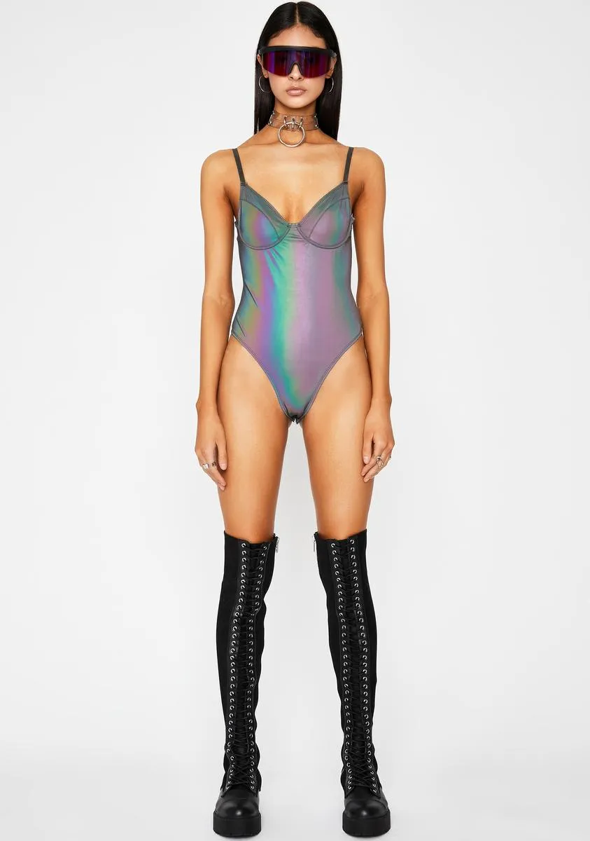 Rave Energy Reflective Bodysuit sold by Dolls Kill product image thumbnail 3