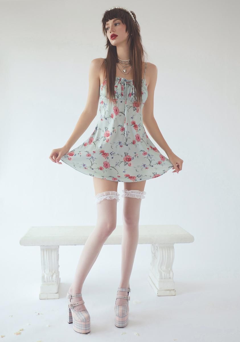 Ivy Can’t Be Just Friends Floral Mini Dress sold by Dolls Kill product image thumbnail 3