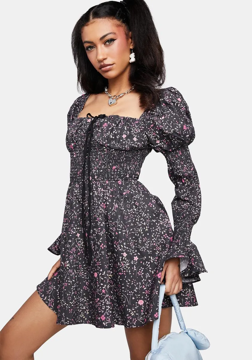 The Black Floral June Dress sold by Dolls Kill product image thumbnail 2