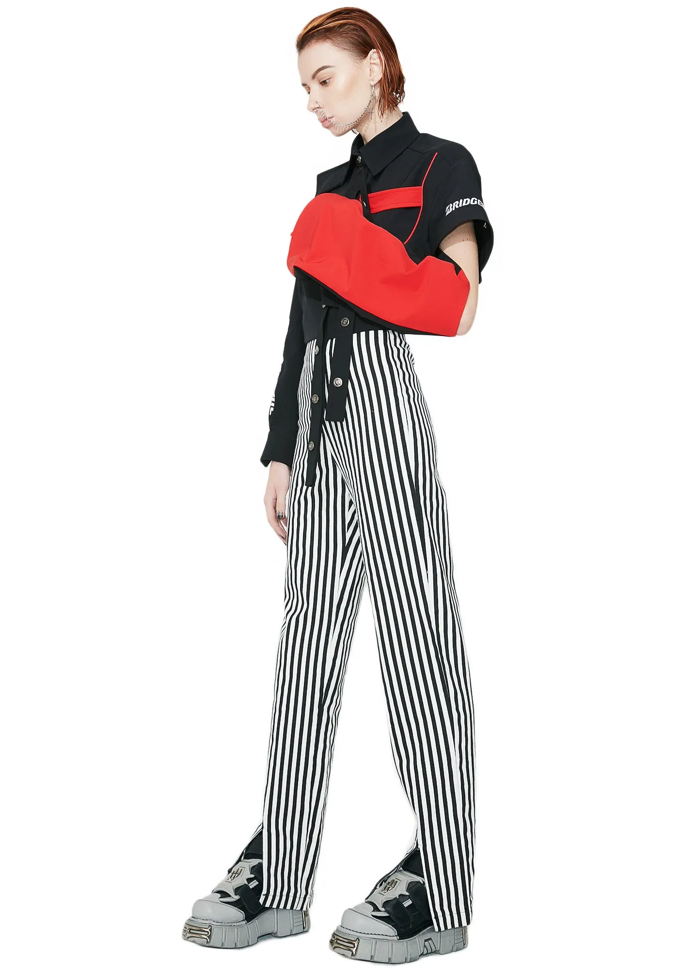 Lifeline Striped Pants sold by Dolls Kill product image thumbnail 5