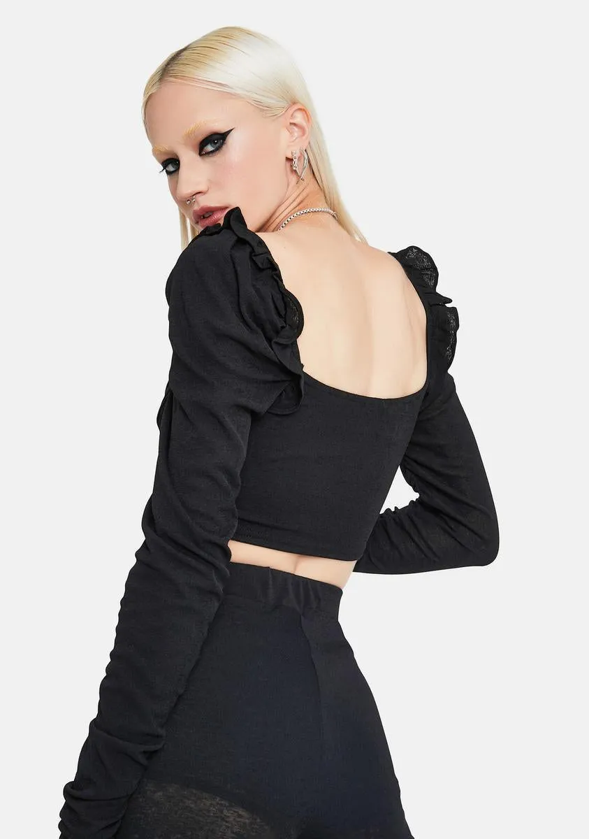 Be My Wifey Ruched Crop Top sold by Dolls Kill product image thumbnail 4