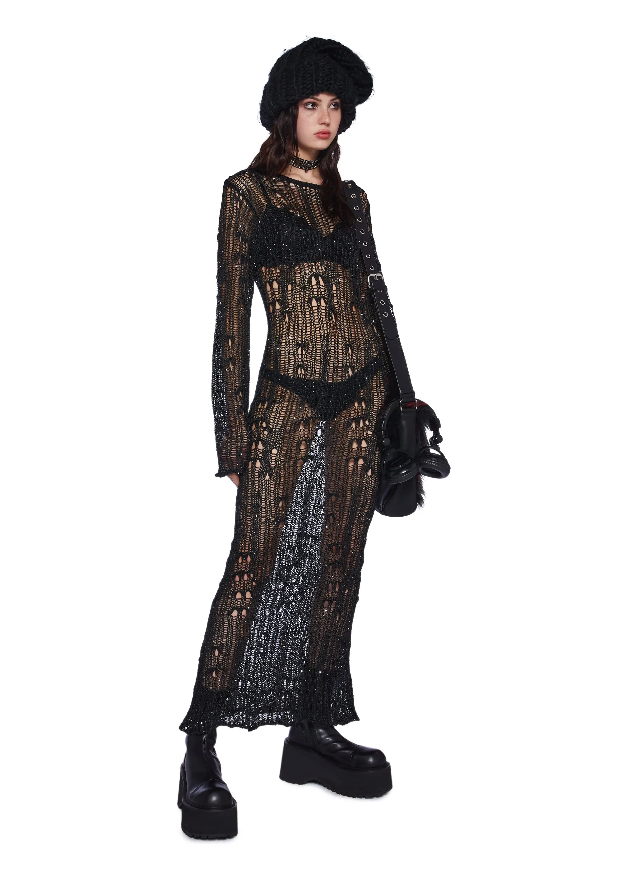 Siren Sequin Maxi Dress sold by Dolls Kill product image thumbnail 5