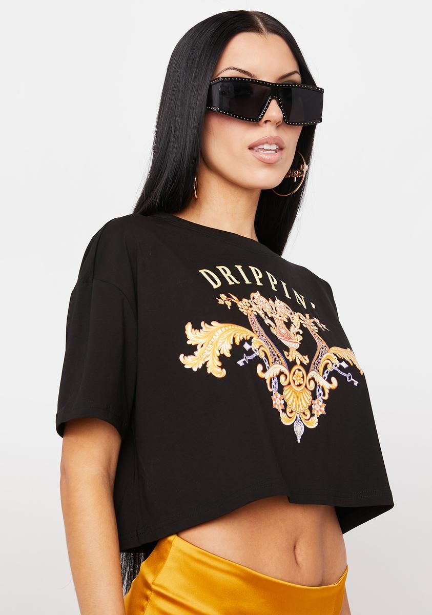 Life Of Luxury Cropped Tee sold by Dolls Kill product image thumbnail 2