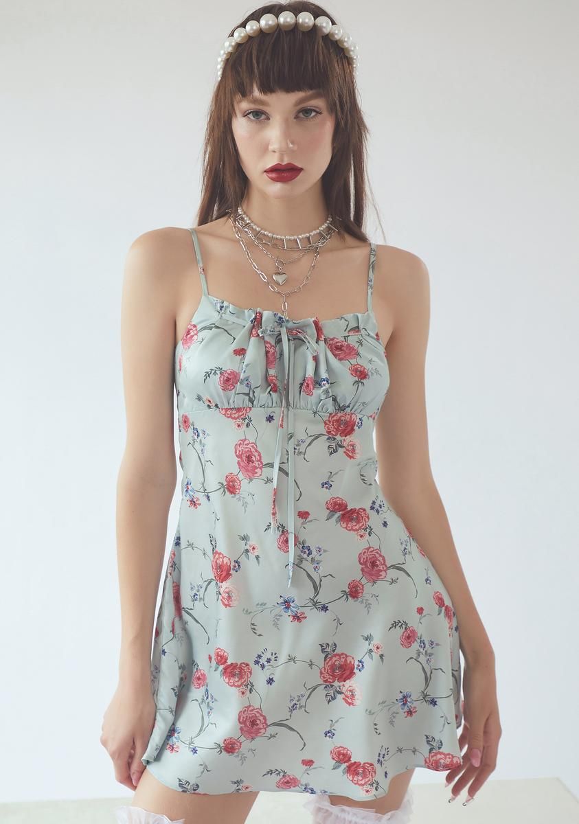 Ivy Can’t Be Just Friends Floral Mini Dress sold by Dolls Kill