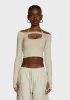 Brandy Long Sleeve Top - Coconut Milk sold by Dolls Kill
