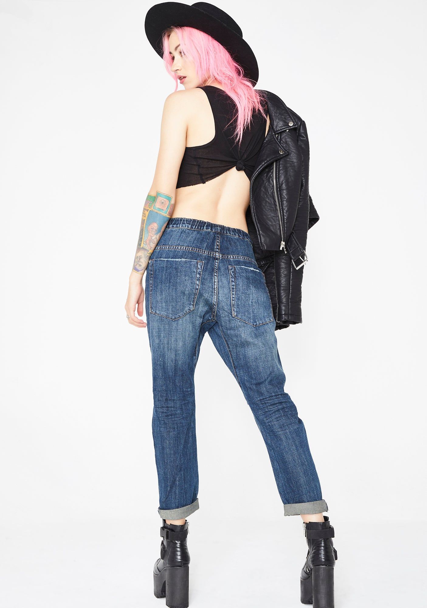 Cowboy Shabbies Drawstring Joggers sold by Dolls Kill product image thumbnail 4