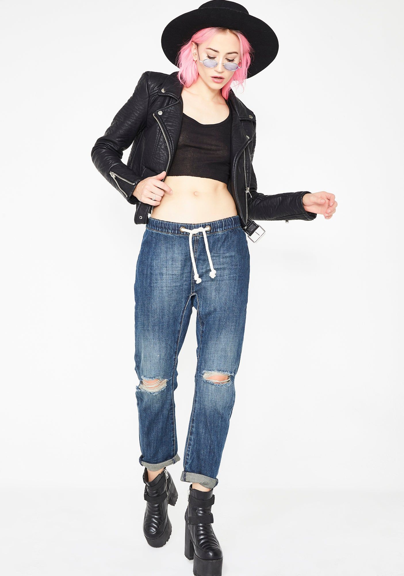 Cowboy Shabbies Drawstring Joggers sold by Dolls Kill product image thumbnail 5