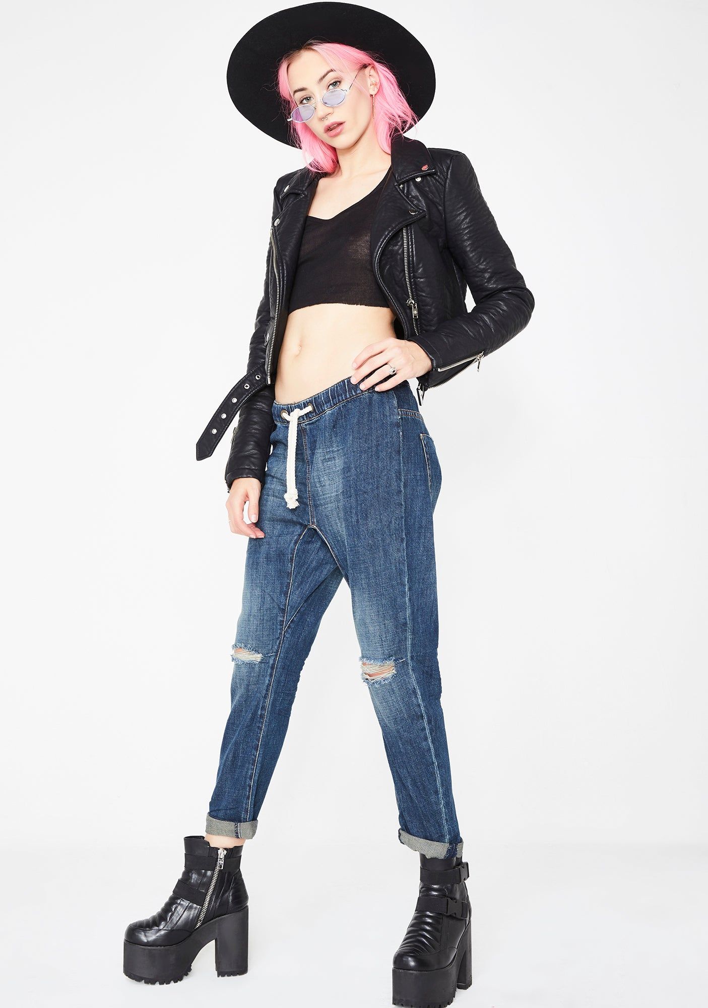 Cowboy Shabbies Drawstring Joggers sold by Dolls Kill product image thumbnail 2