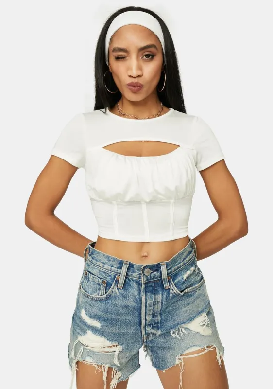 Call Ya Later Corset Bra Crop Top sold by Dolls Kill
