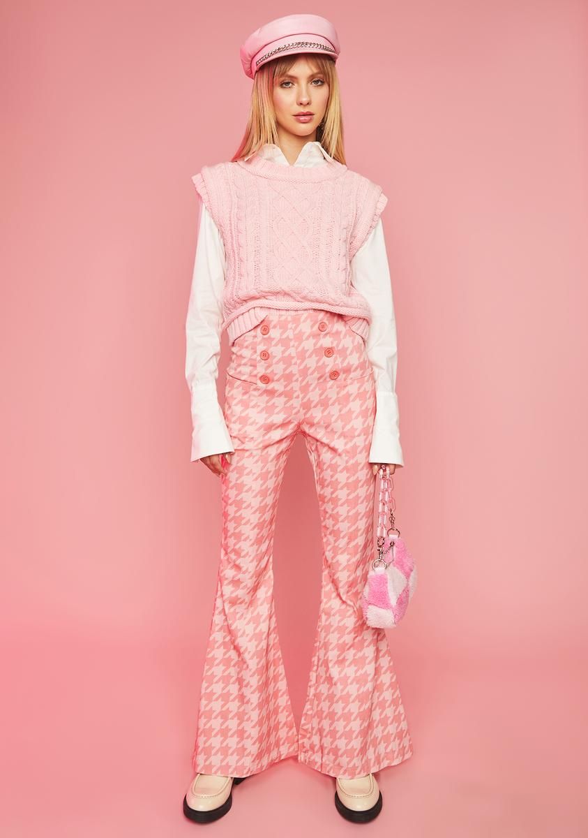 Sweet Life Houndstooth Flare Pants sold by Dolls Kill product image thumbnail 2