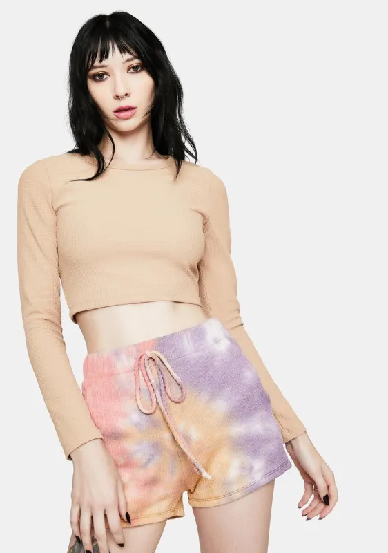 Tan Nancy Thermal Crop Top sold by Dolls Kill