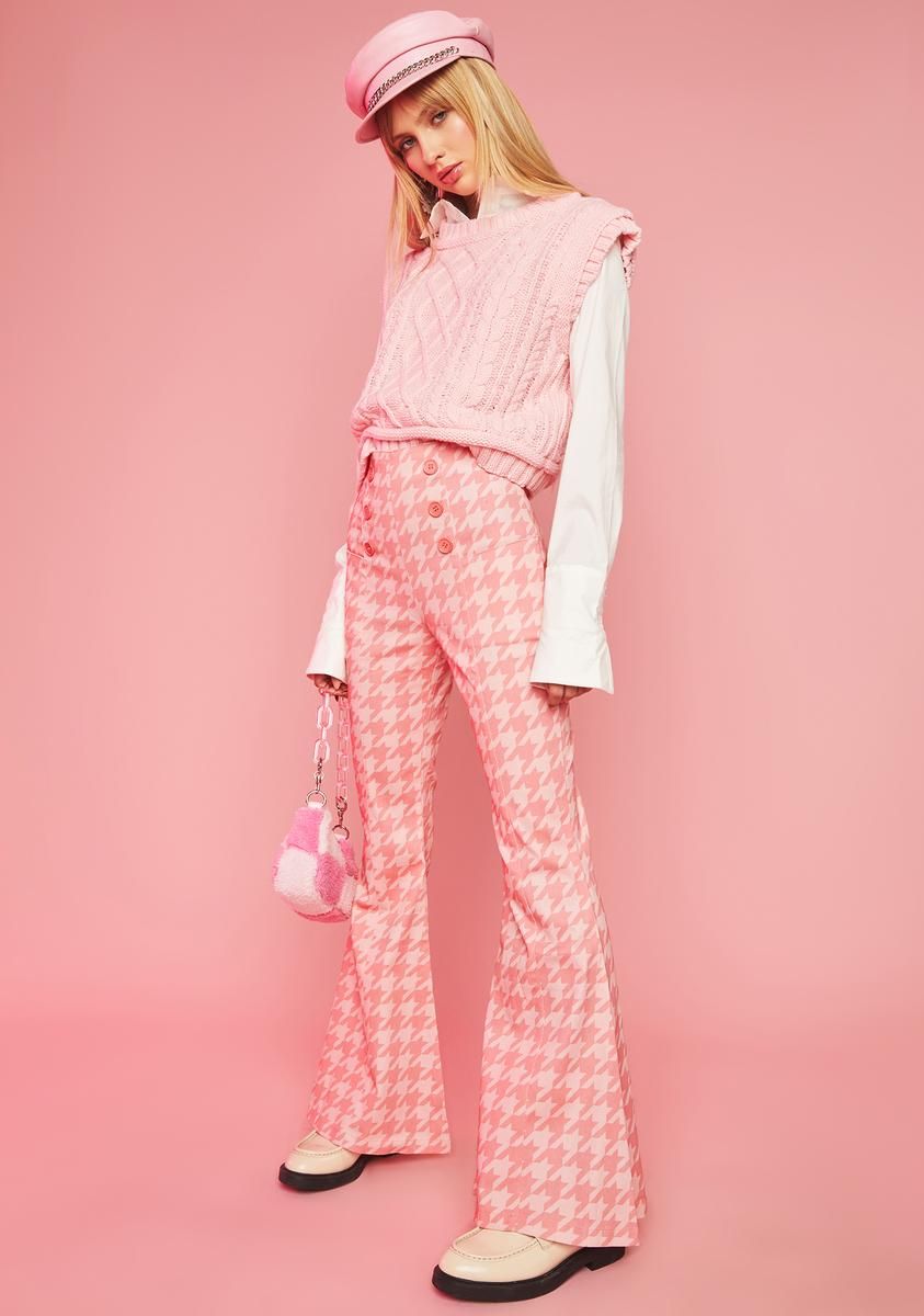 Sweet Life Houndstooth Flare Pants sold by Dolls Kill product image thumbnail 3