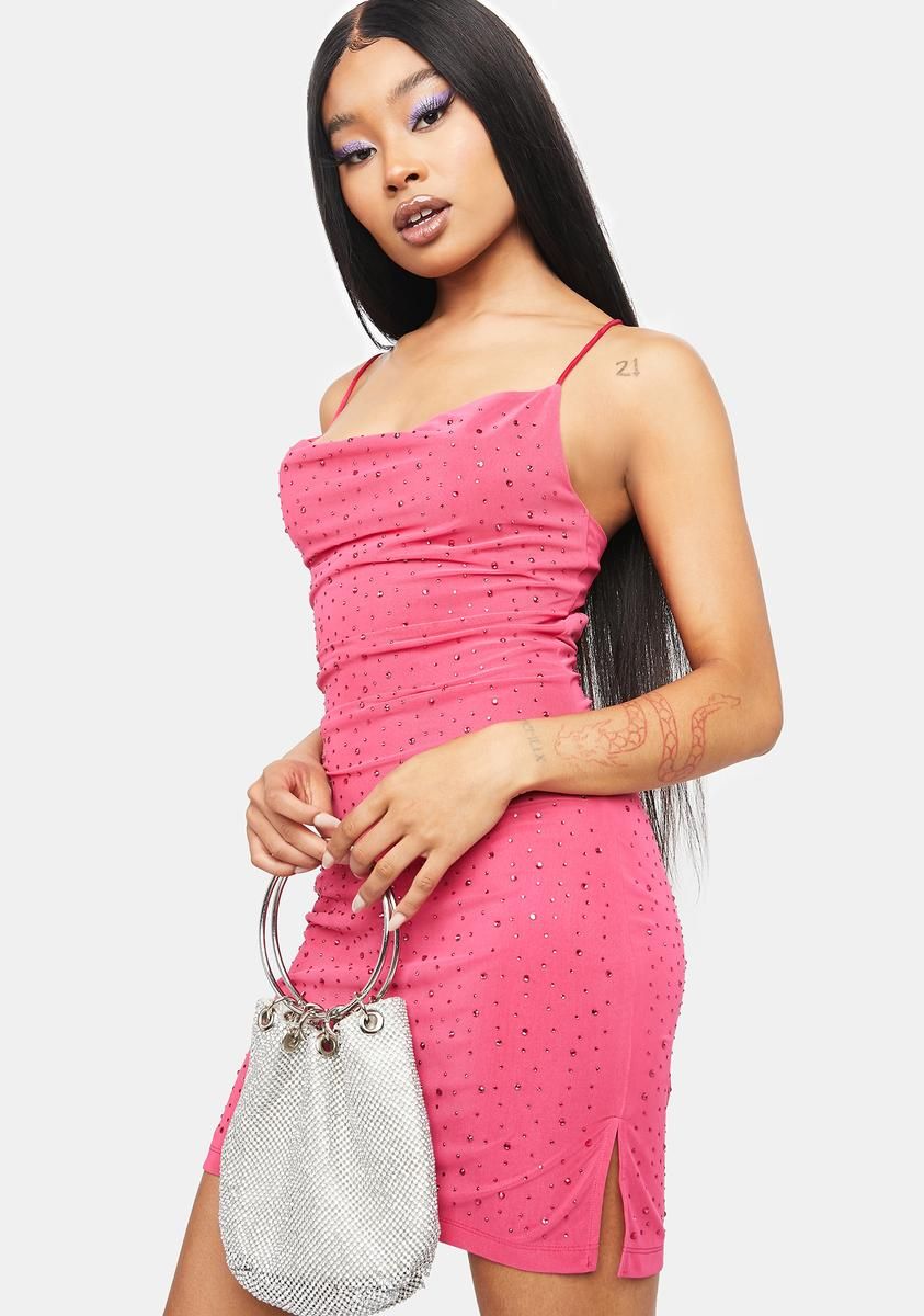 Diamante Embellished Cowl Mini Dress sold by Dolls Kill product image thumbnail 2