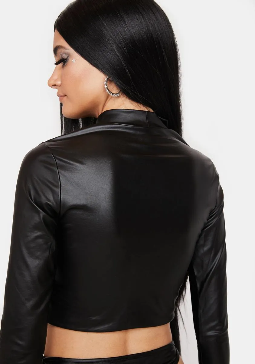 Tough Lady Vegan Leather Top sold by Dolls Kill product image thumbnail 4