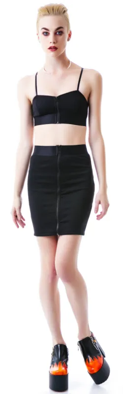 Power Dressing Ponti Bralette sold by Dolls Kill