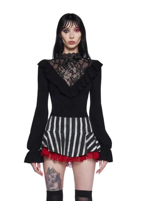 Gloom Grin Long Sleeve Top sold by Dolls Kill
