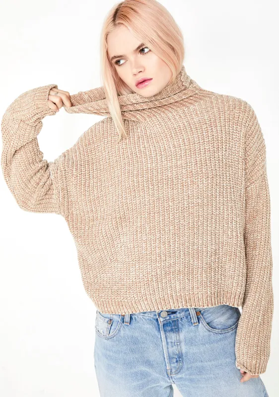 Mocha Knit Sweater sold by Dolls Kill