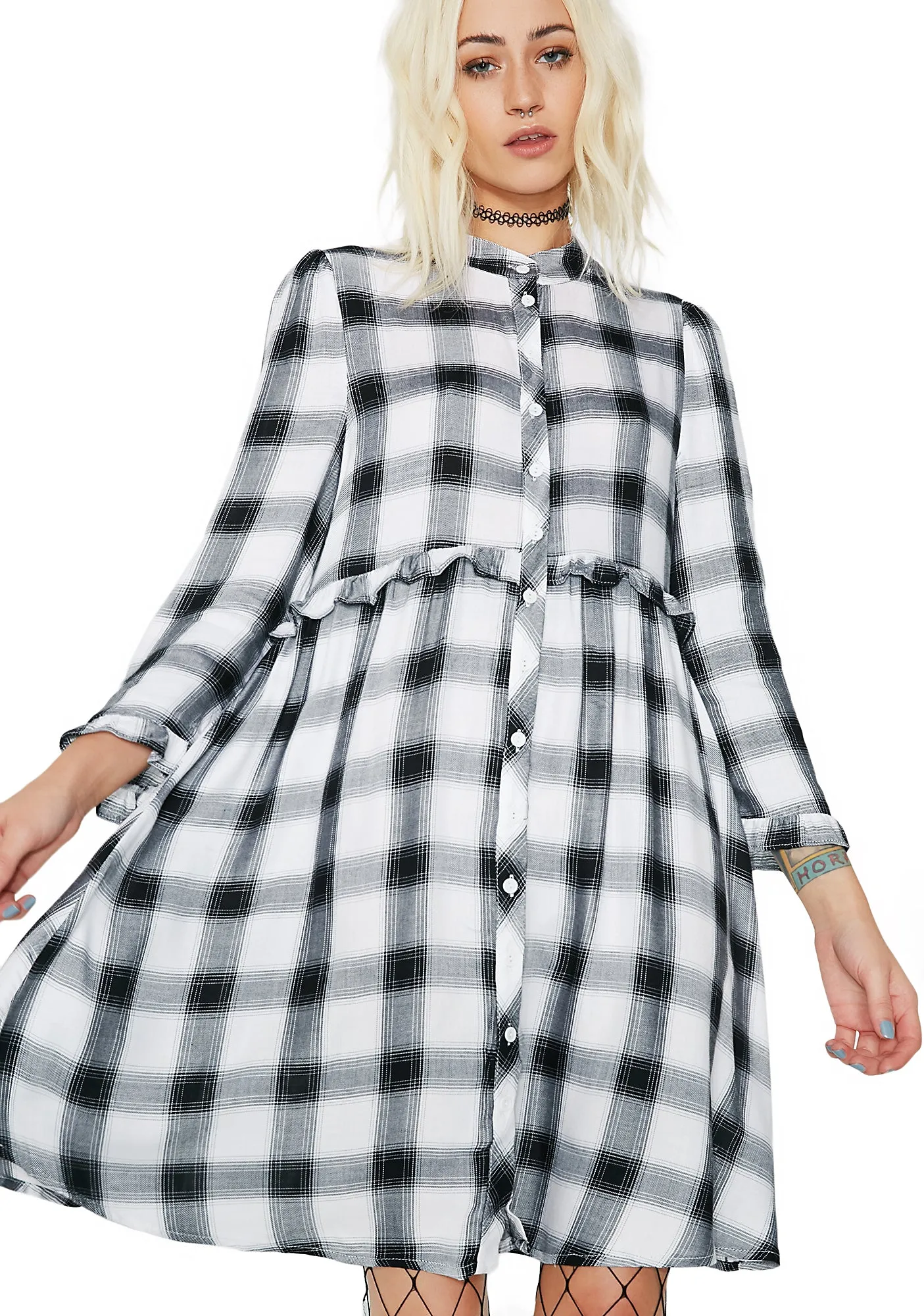 Honor Roll Button Up Dress sold by Dolls Kill product image thumbnail 3