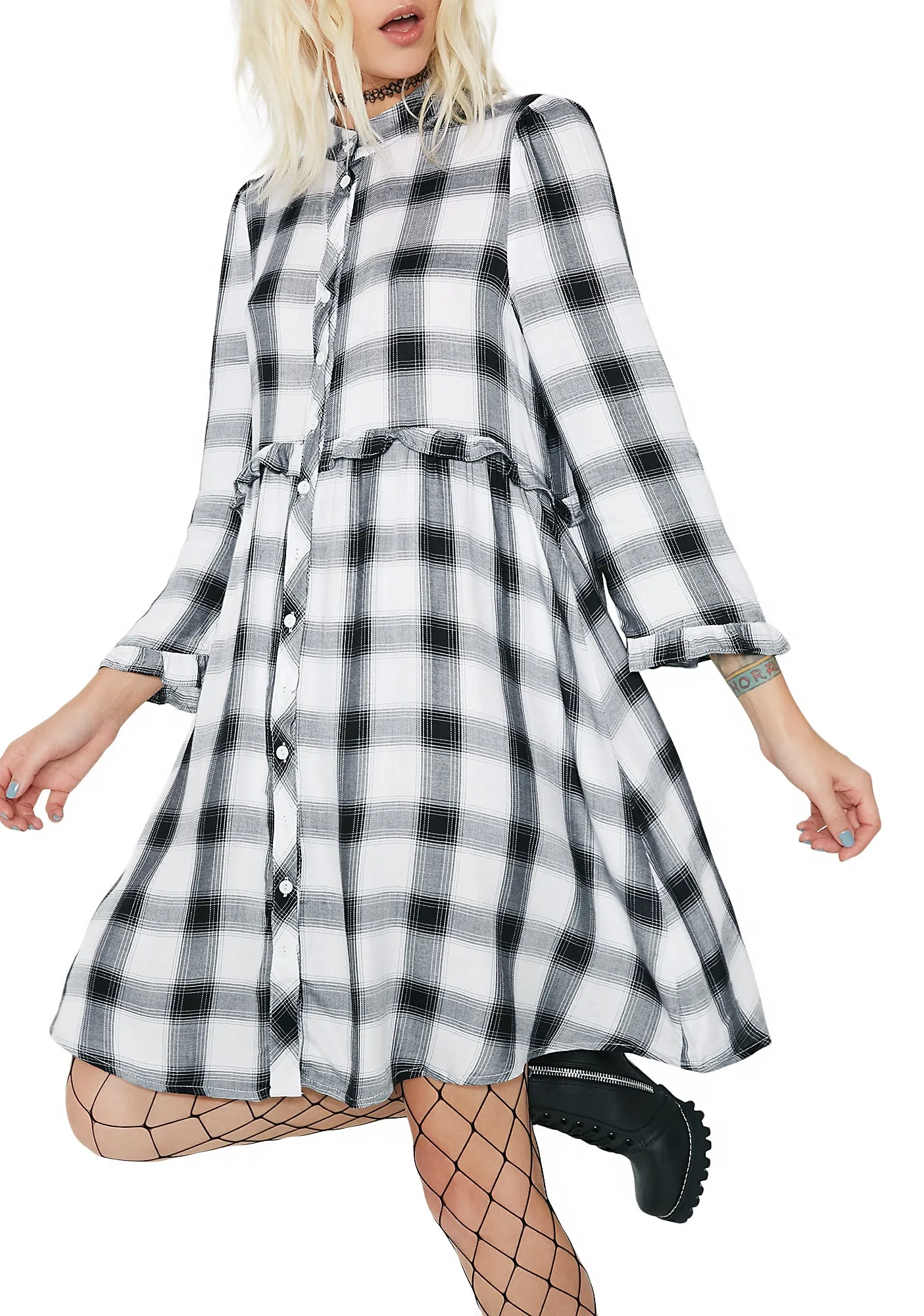 Honor Roll Button Up Dress sold by Dolls Kill product image thumbnail 4