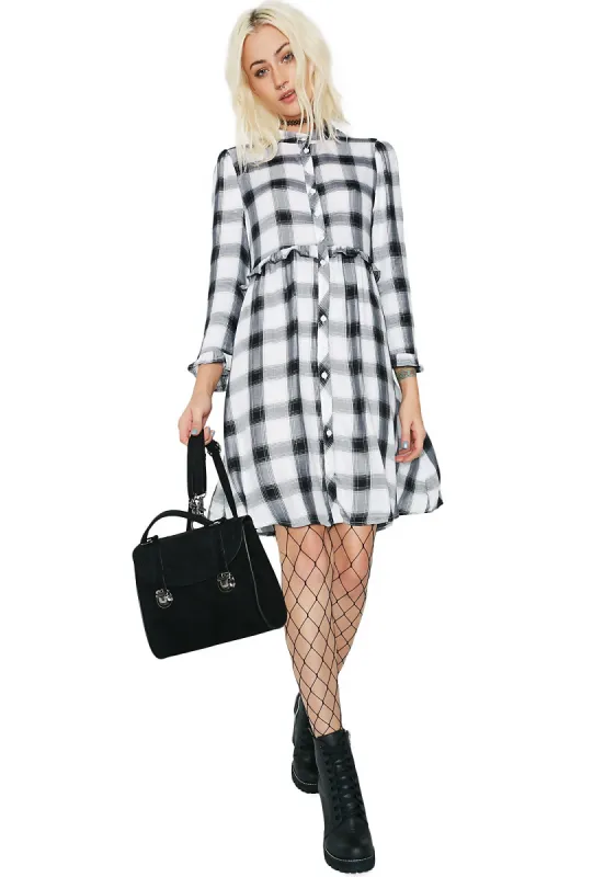 Honor Roll Button Up Dress sold by Dolls Kill