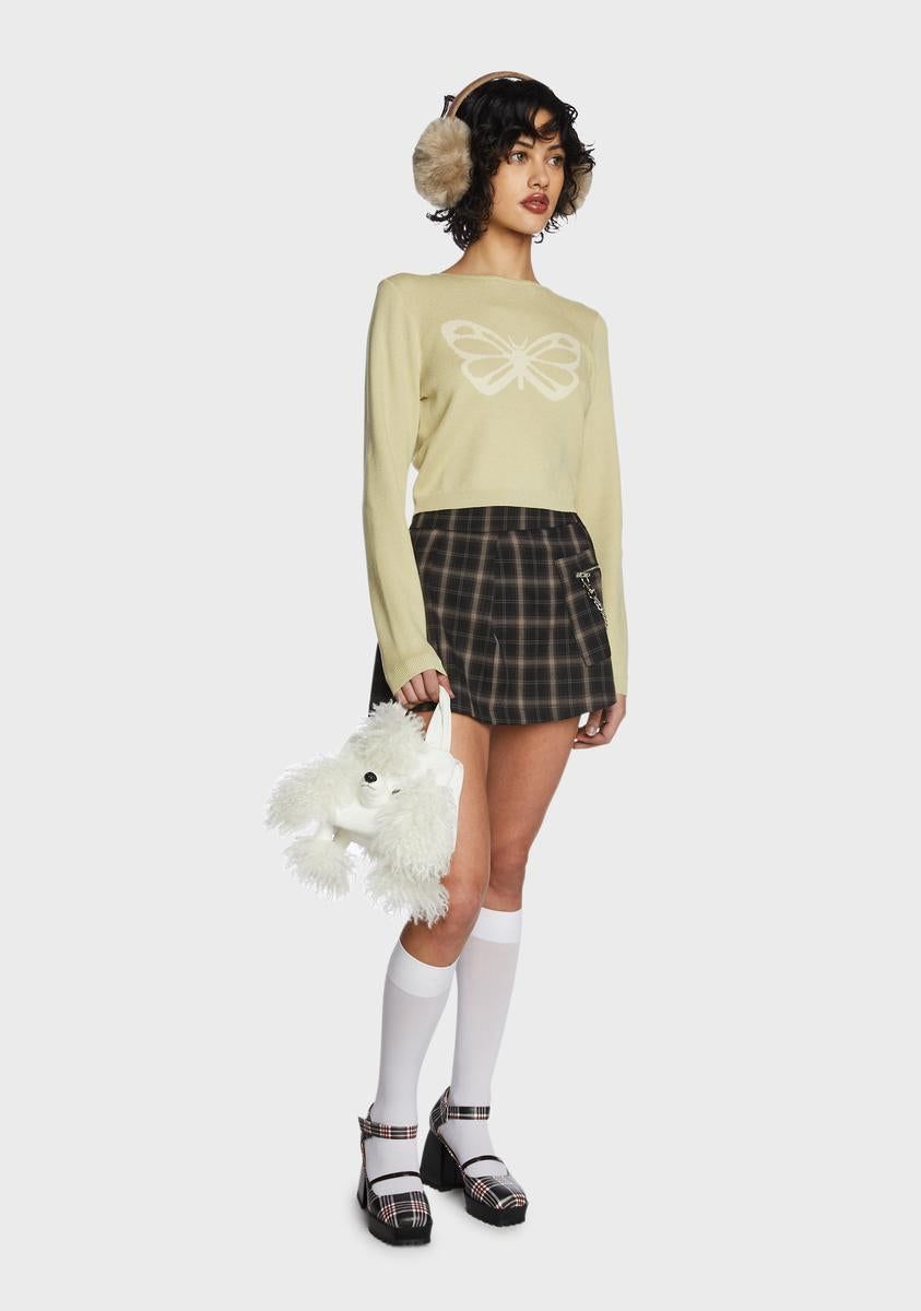 Sage Butterfly Printed Knit Top sold by Dolls Kill product image thumbnail 5