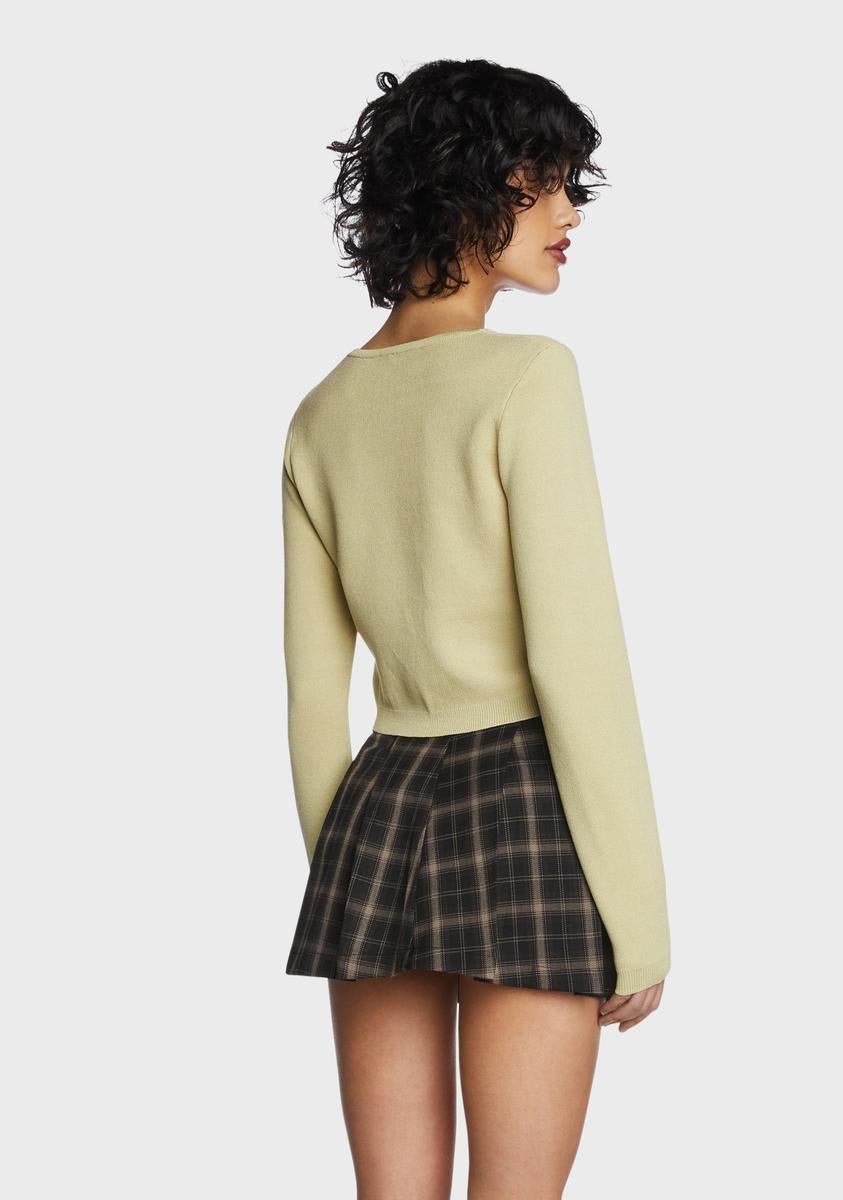Sage Butterfly Printed Knit Top sold by Dolls Kill product image thumbnail 4
