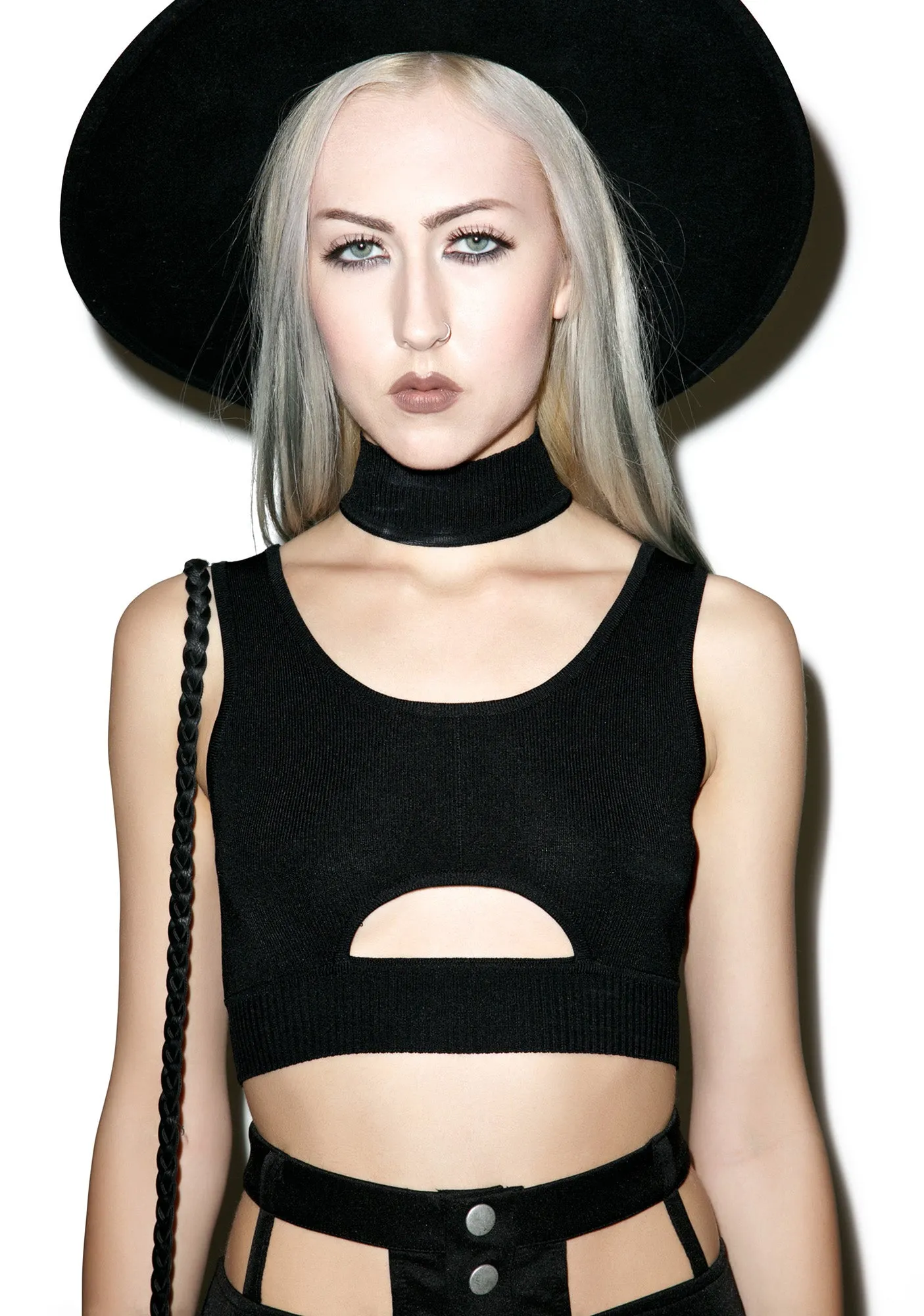 Ladies Man Cut-Out Crop Top sold by Dolls Kill product image thumbnail 4